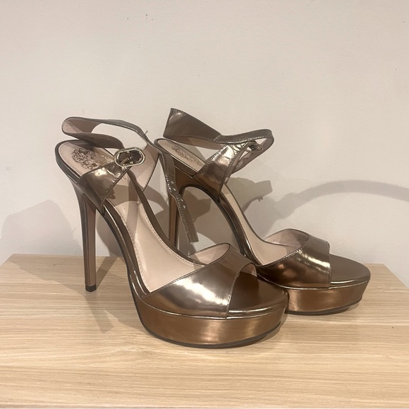 Vince Camuto Gold Sorell Heels - Picture 8 of 8